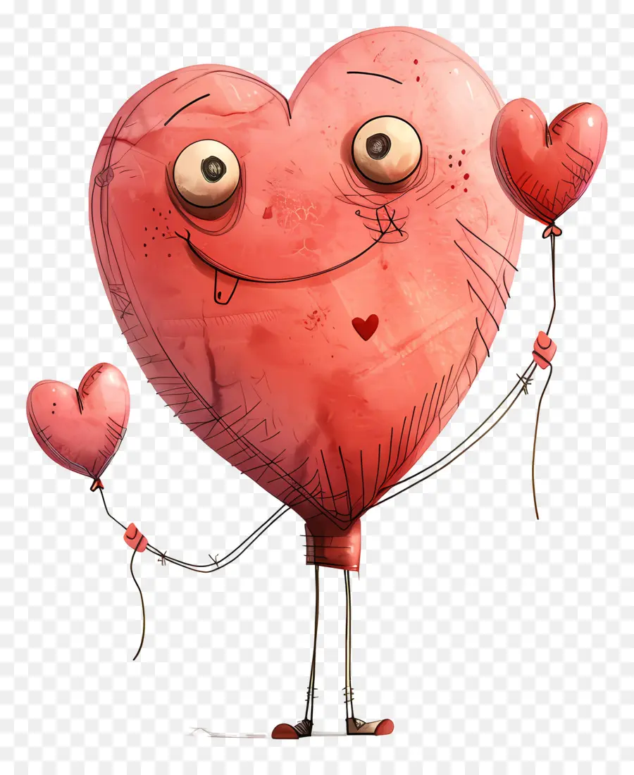 Aşk Tasarım，Kalp şekilli Balon PNG