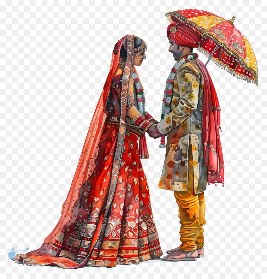 Hindu Düğün，Hintli çift PNG