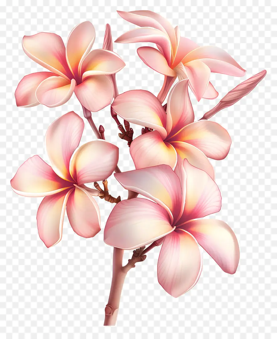 Pembe Plumeria Çiçeği，Pembe Plumeria Çiçekleri PNG