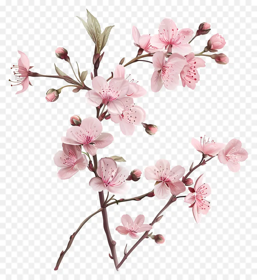 Sakura çiçekler，Pembe çiçekler PNG