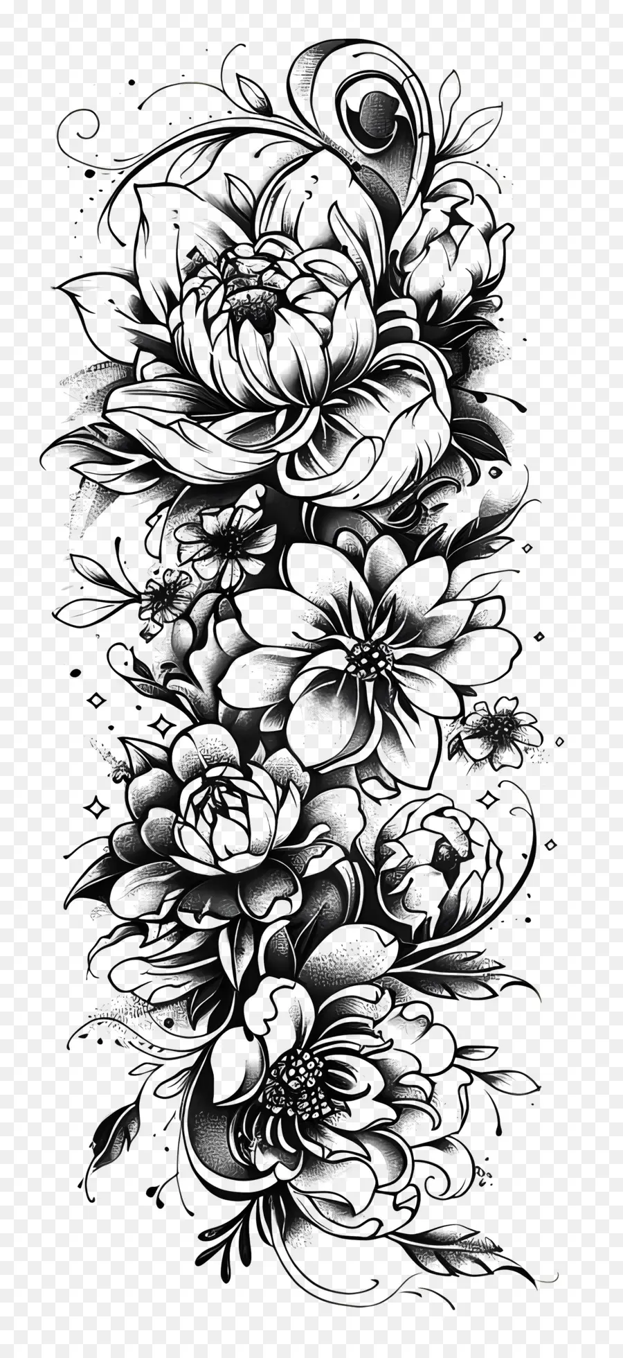 Kol Dövme，çiçek Tasarımı PNG