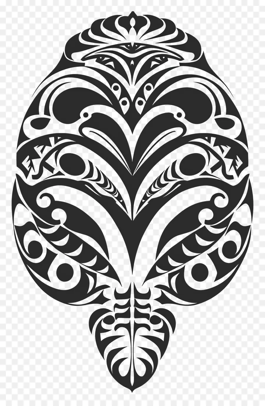 Maori Dövme，Soyut Kuş Sanatı PNG
