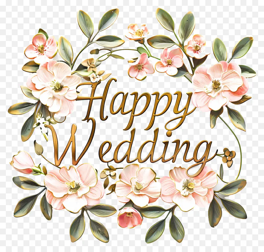 Mutlu Düğün，Pembe çiçekler PNG