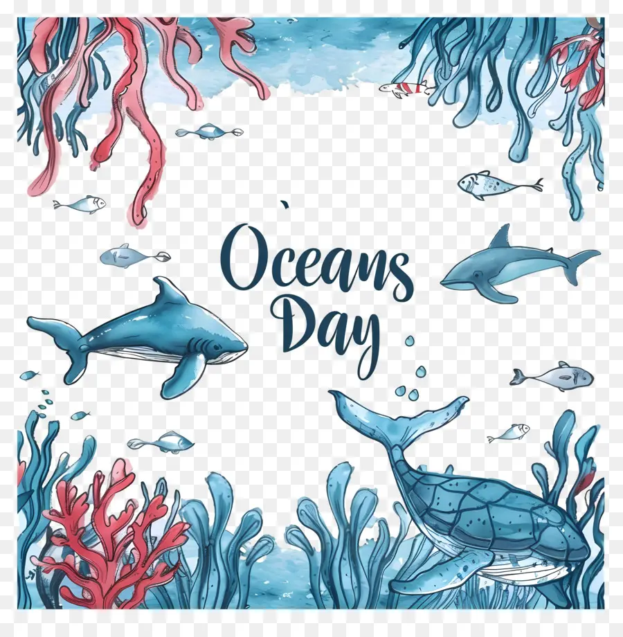 Dünya Okyanus Günü，Balinalar PNG