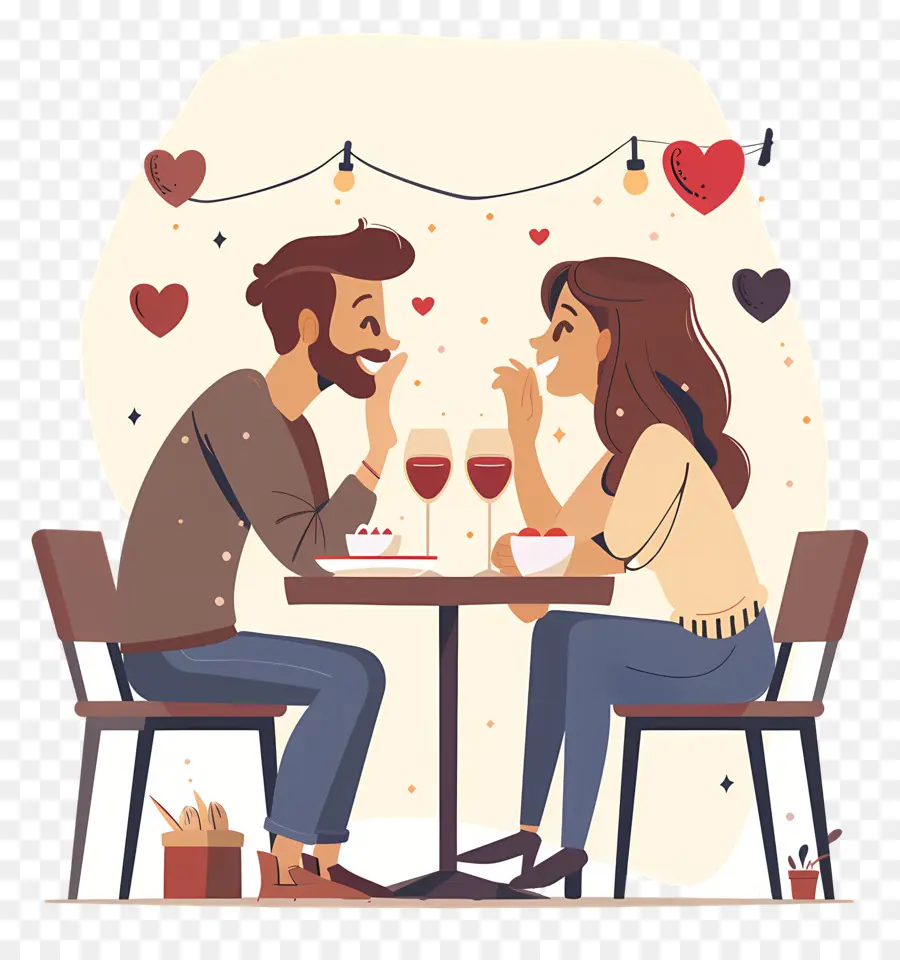 Aşk Tasarım，Romantik Bir Akşam Yemeği PNG