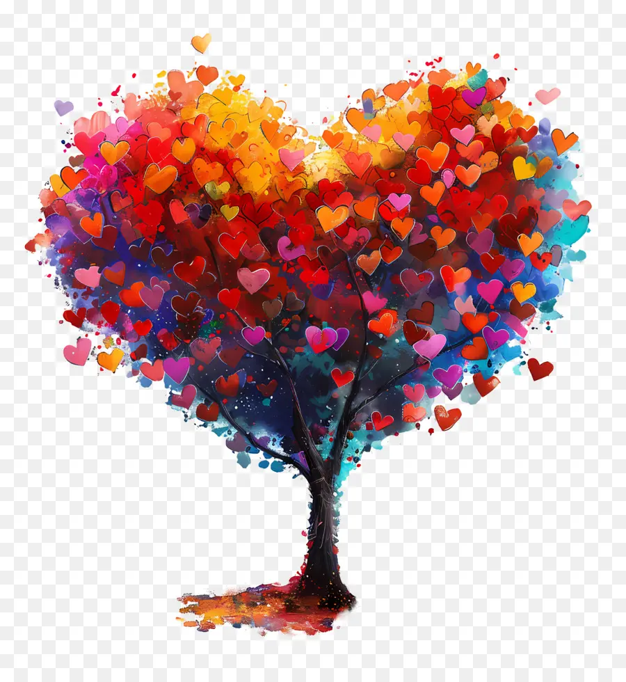 Aşk Tasarım，Heartshaped Ağacı PNG