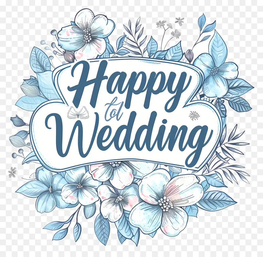 Mutlu Düğün，çiçek Tasarımı PNG
