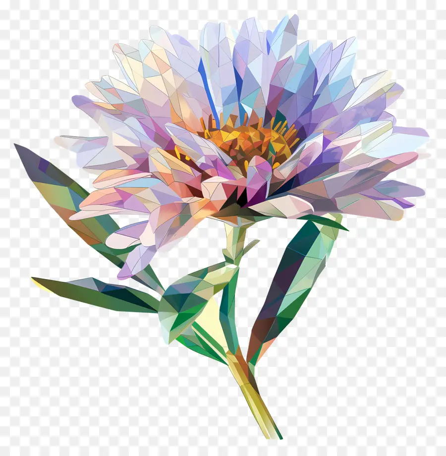 Dijital çiçek，Eşsiz çiçek Tasarımı PNG