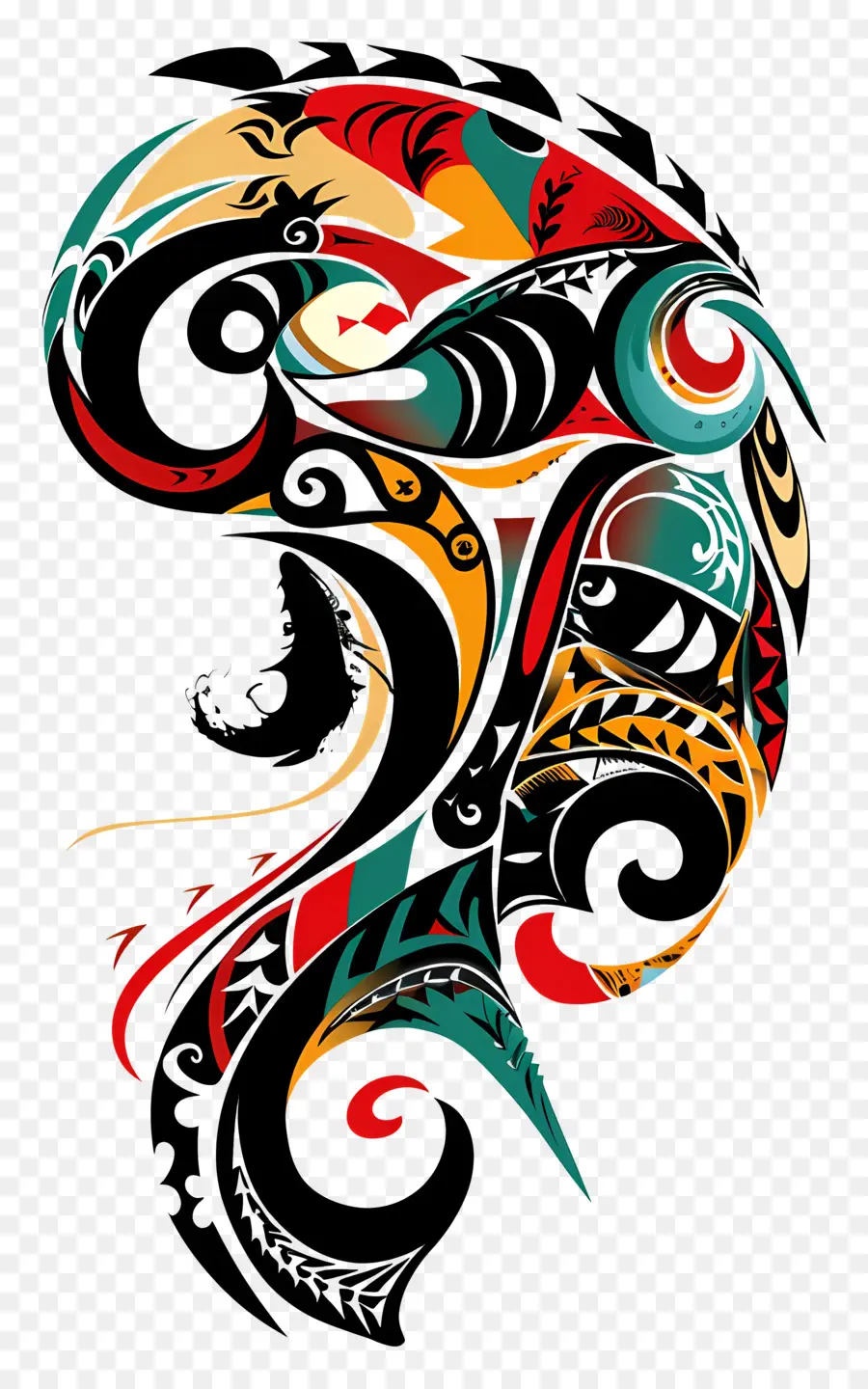 Maori Dövme，Kuş PNG