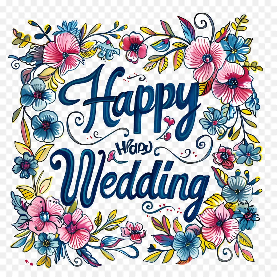 Mutlu Düğün，El Yazısı Tasarım PNG