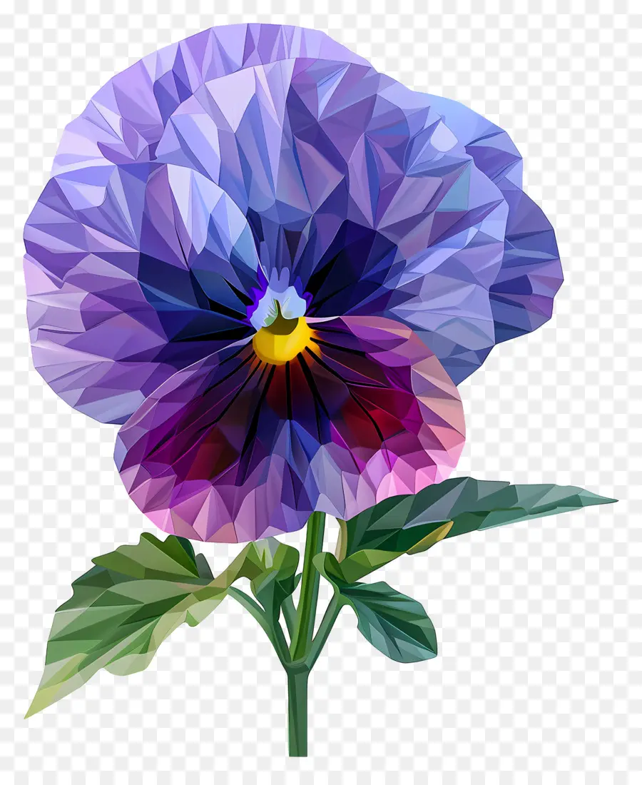 Dijital çiçek Sanatı，Pansy çiçek PNG