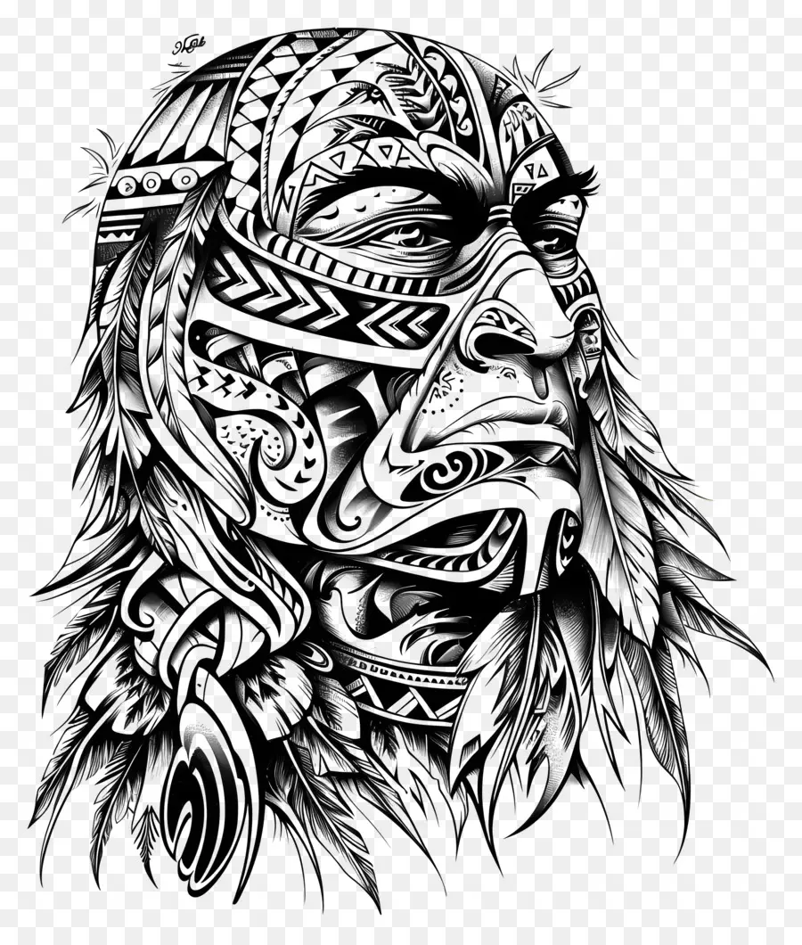 Tribal Dövmeleri，Sakal PNG