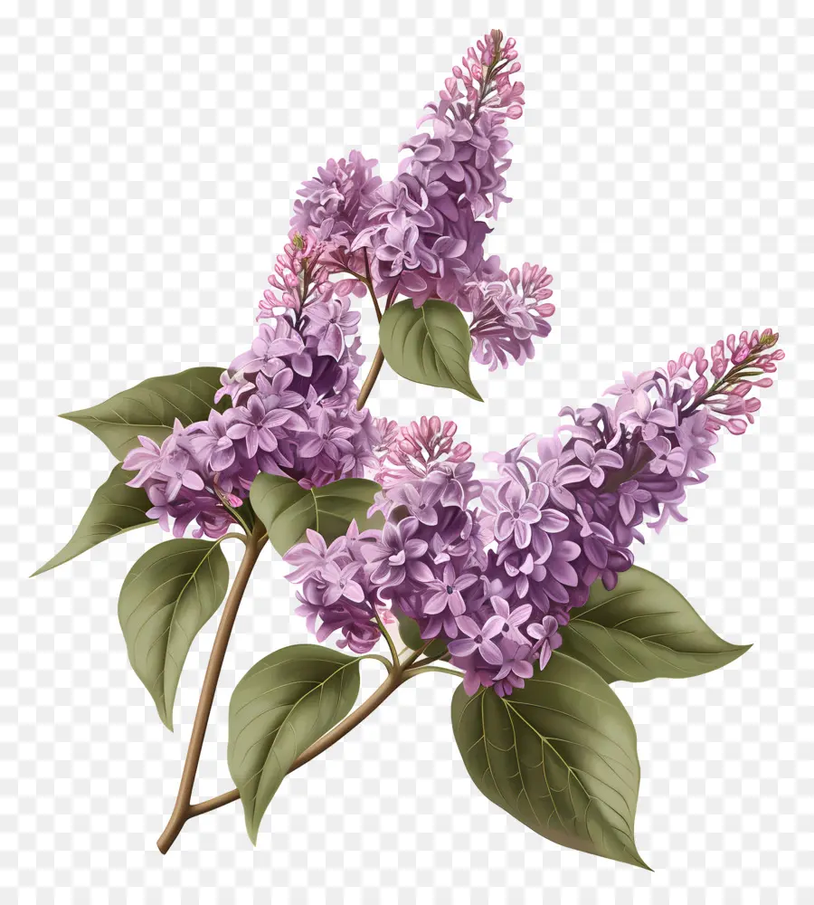 Lila çiçek，Lila Bush PNG