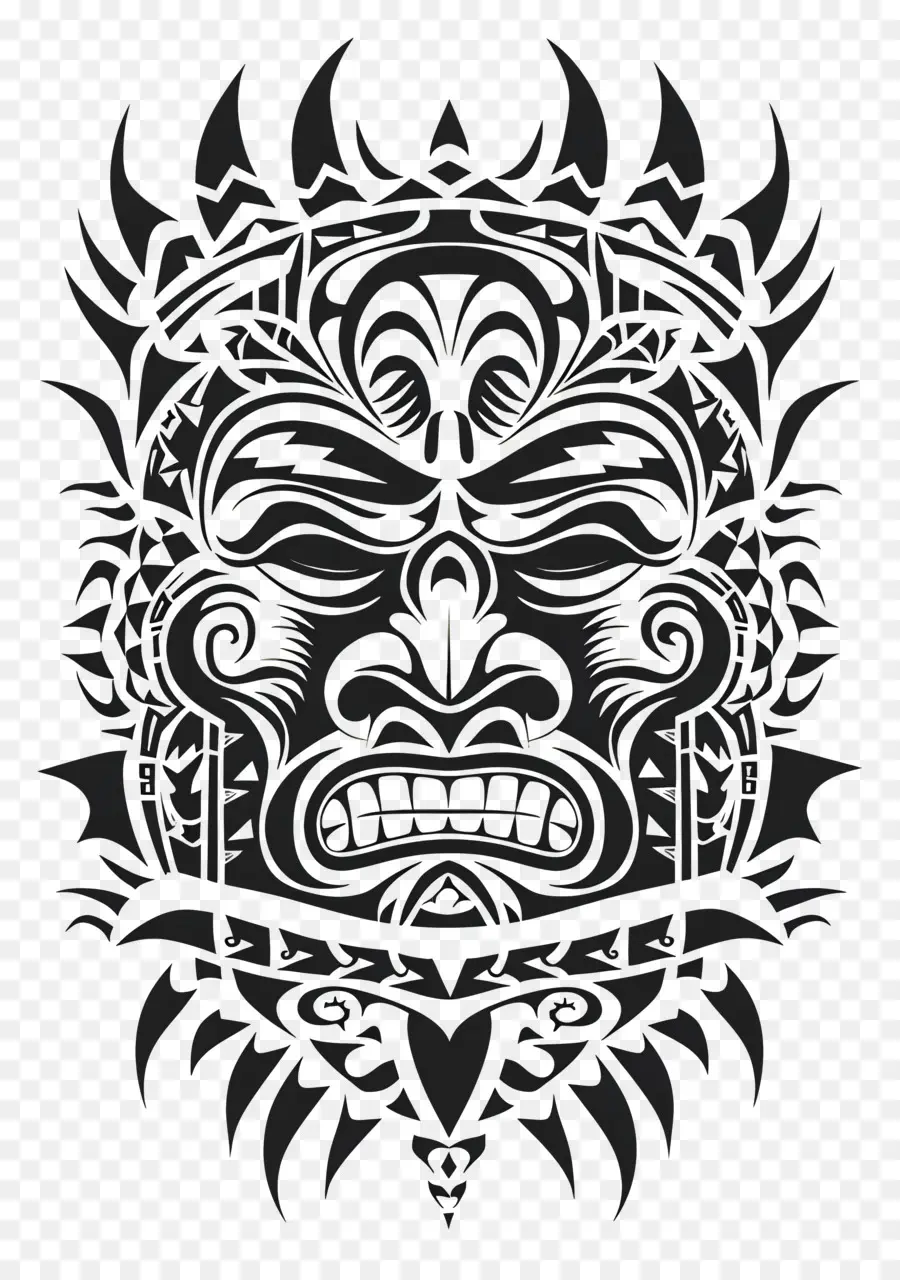 Tribal Dövmeleri，Kabile Maskesi PNG