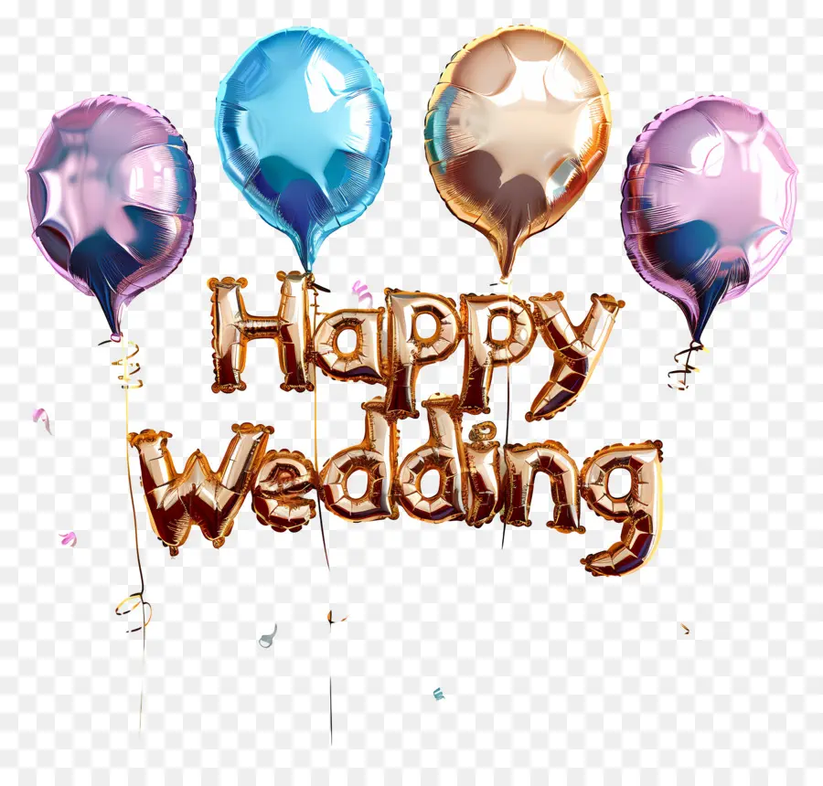 Mutlu Düğün，Balonlar PNG