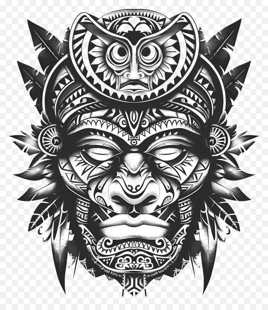 Tribal Dövmeleri，Maske PNG