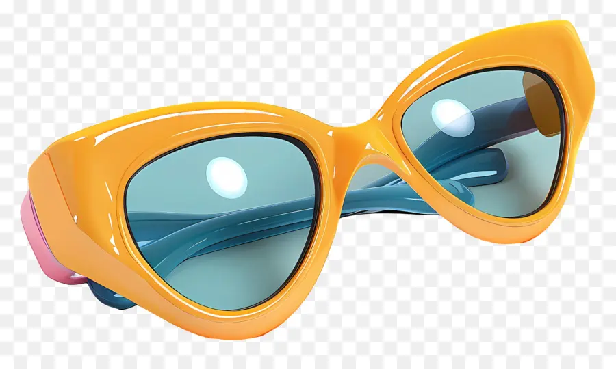 Güneş Gözlüğü Tasarımı，Sarı Gözlük PNG