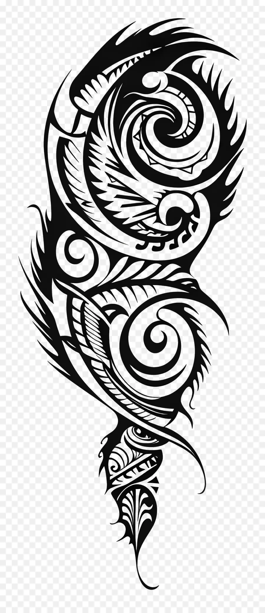 Maori Dövmesi，Tribal Dövme PNG