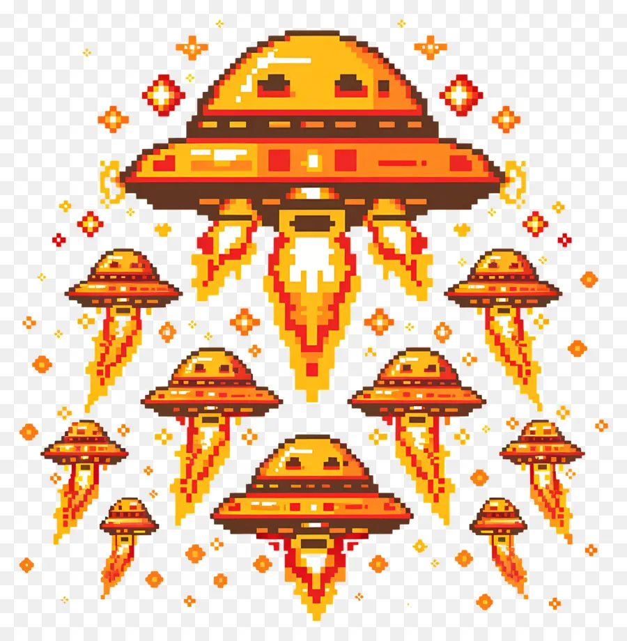 Space ınvaders，Piksel Sanat PNG
