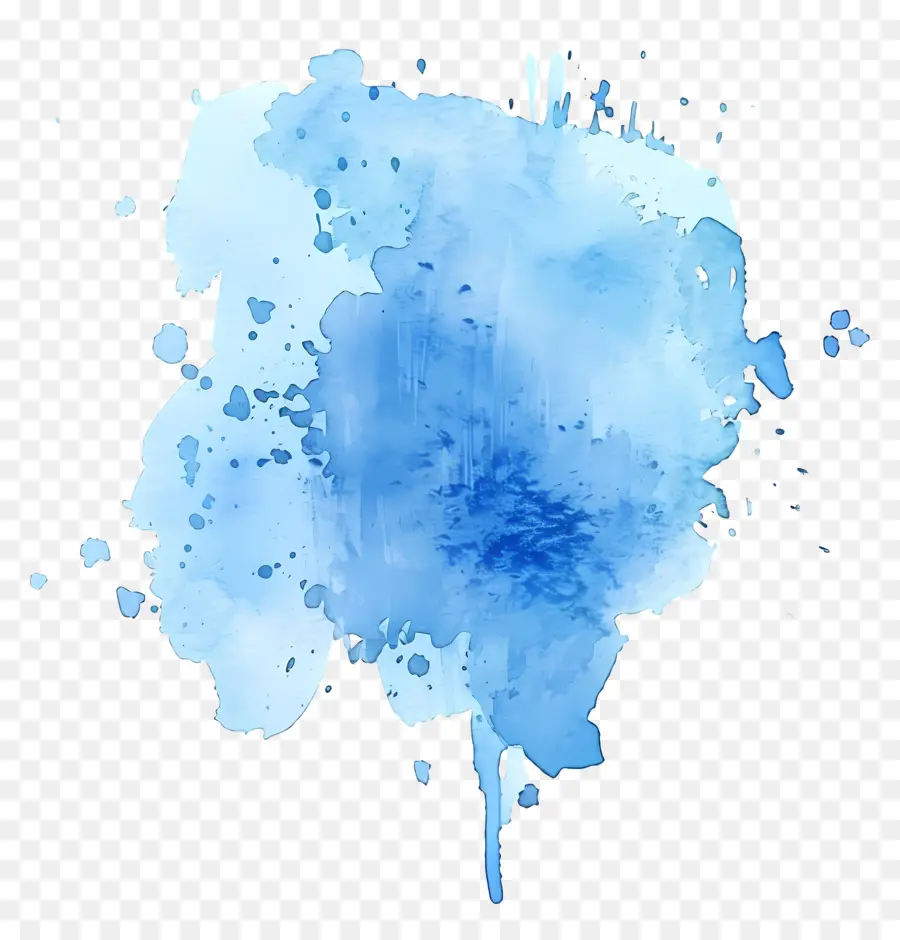 Mavi Suluboya Sıçrama，Mavi Boya PNG