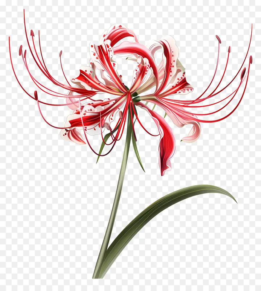 örümcek Lily，Kırmızı Ve Beyaz Zambak PNG