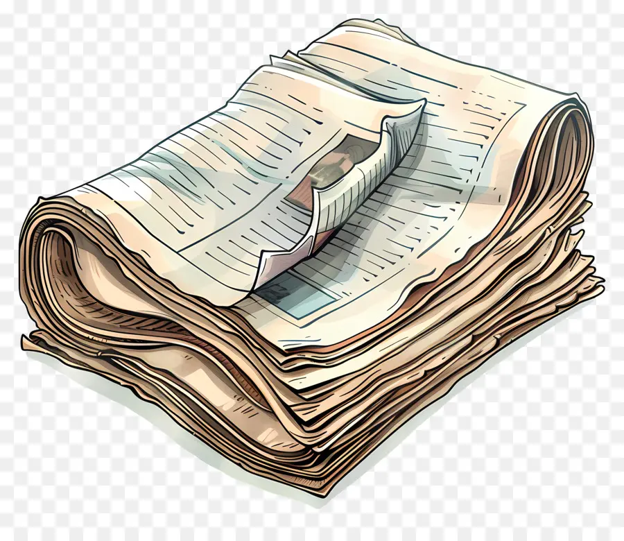 Gazete，Gazete Yığını PNG