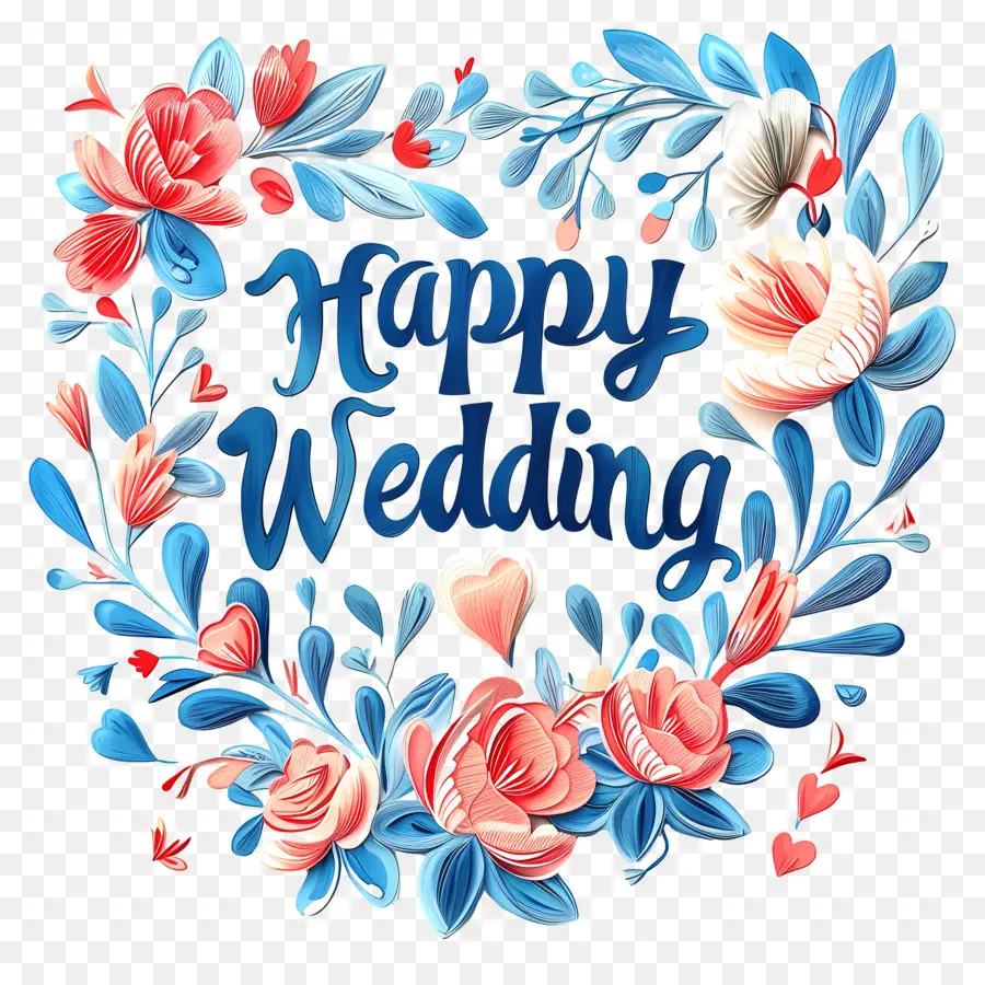 Mutlu Düğün，çiçek çelenk PNG