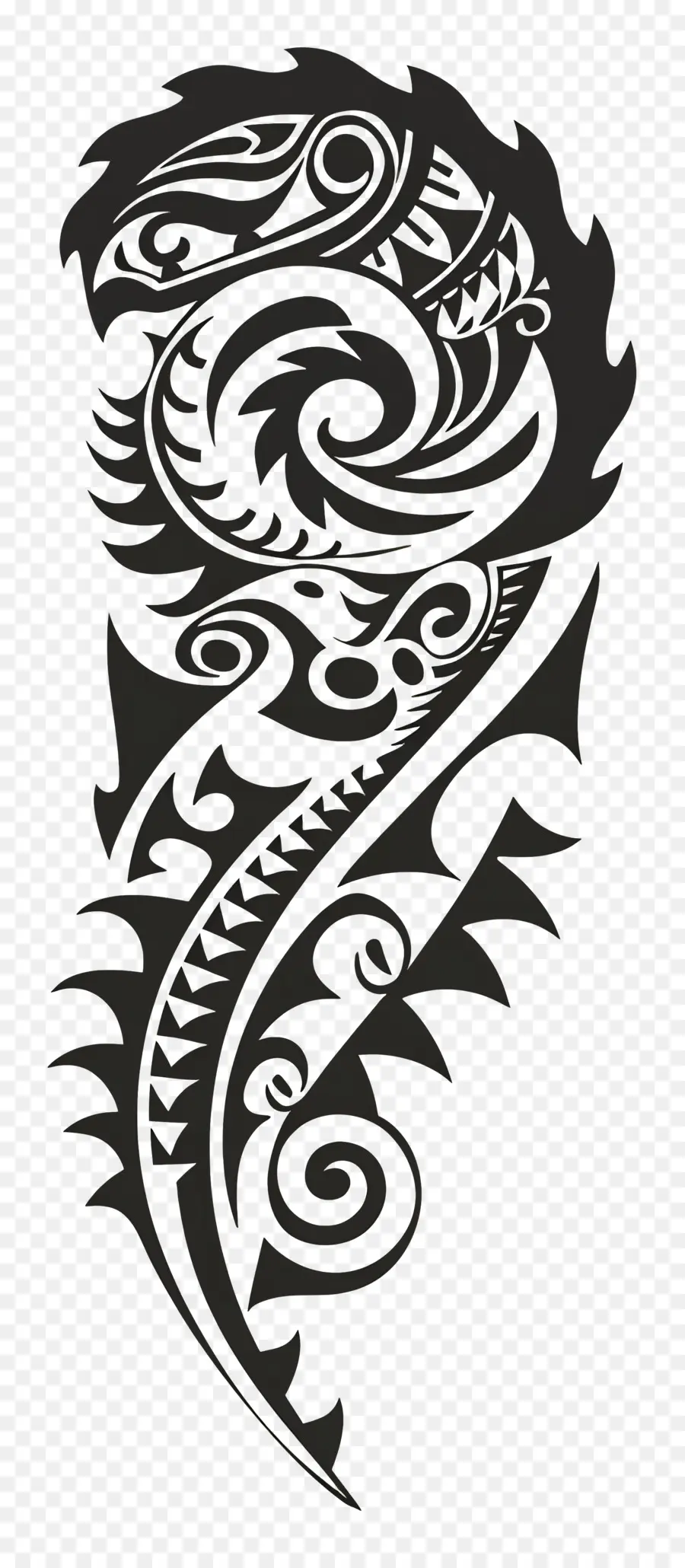Maori Dövme，Köpekbalığı Dövme PNG
