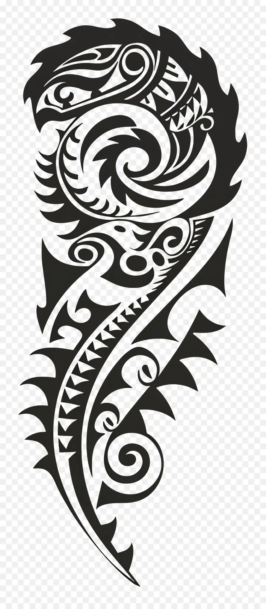 Maori Dövmesi，Tribal Dövme PNG