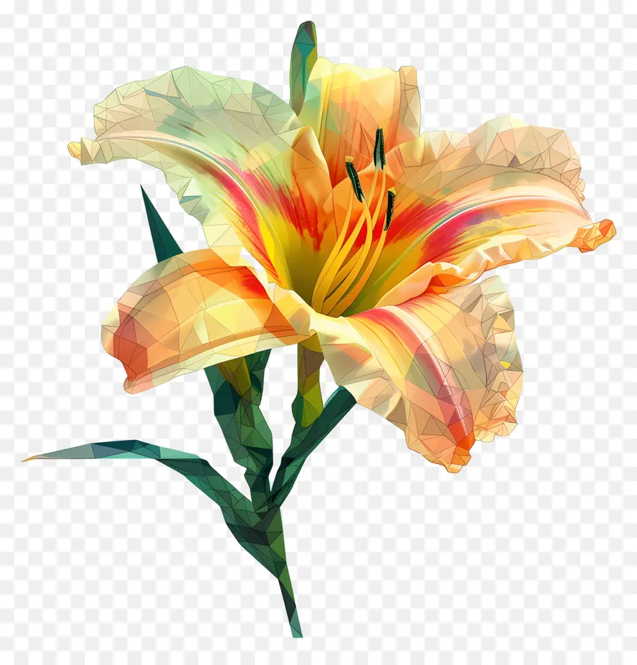 Dijital çiçek，Daylily PNG