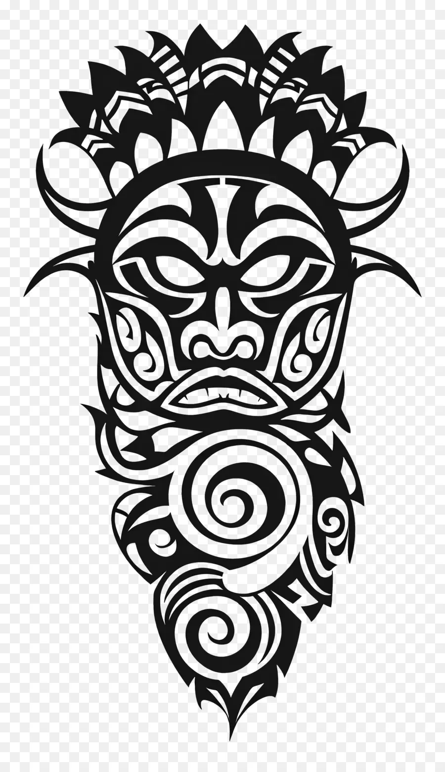 Maori Dövmesi，Kabile Maskesi PNG