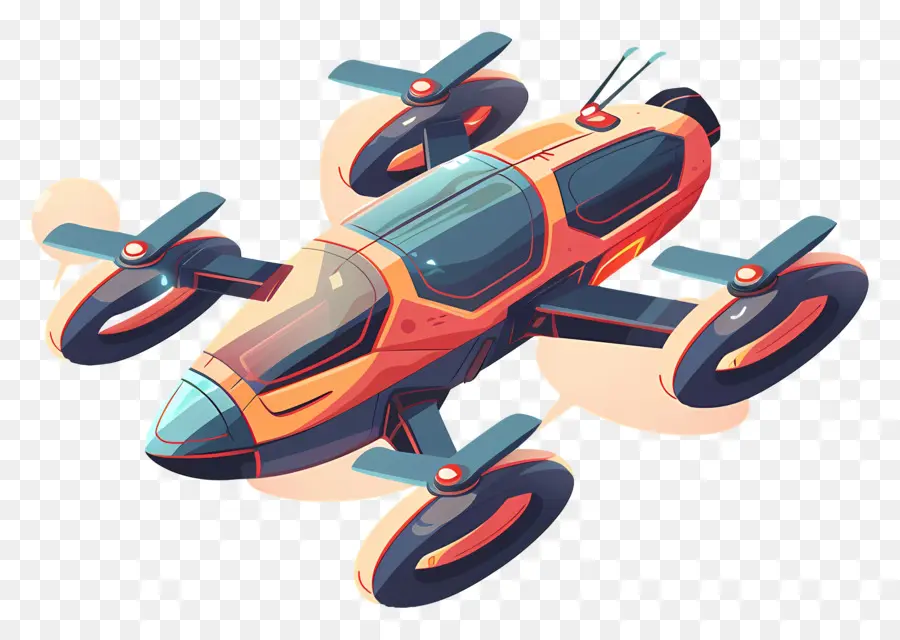 Uçan Drone，Fütüristik Araç PNG