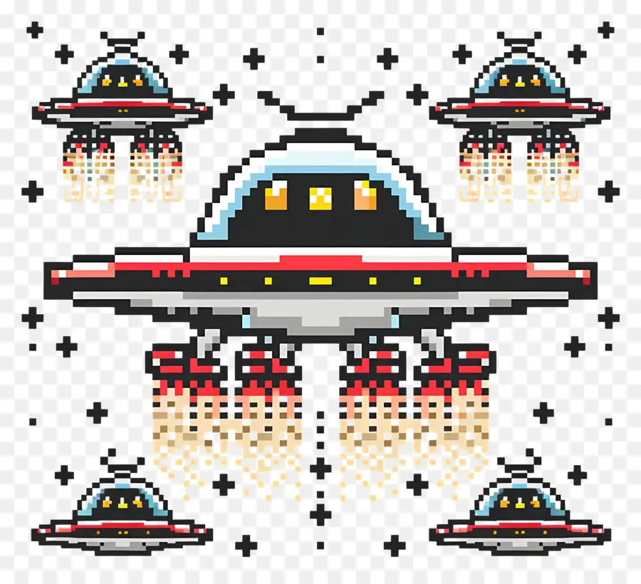 Space ınvaders，Piksel Sanat PNG