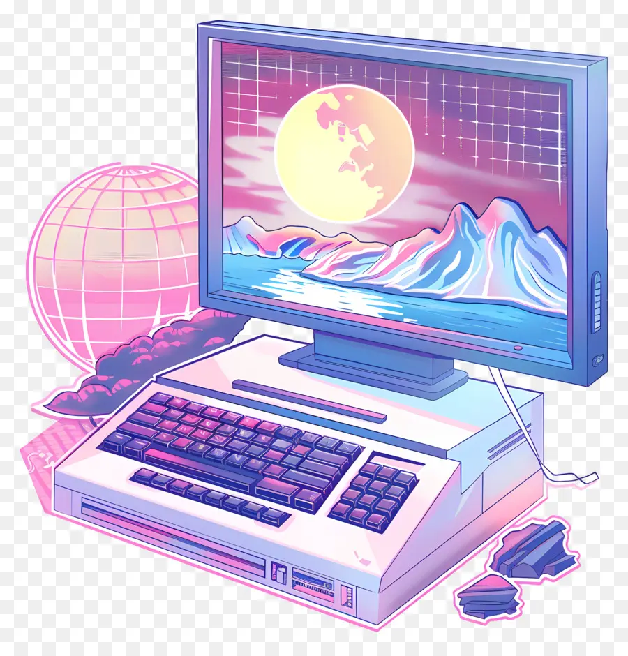 Vaporwave，Bilgisayar PNG