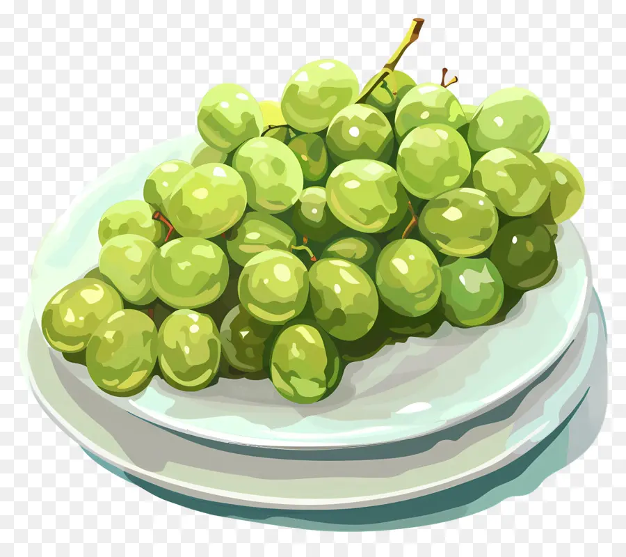 Yeşil üzüm，Plaka PNG