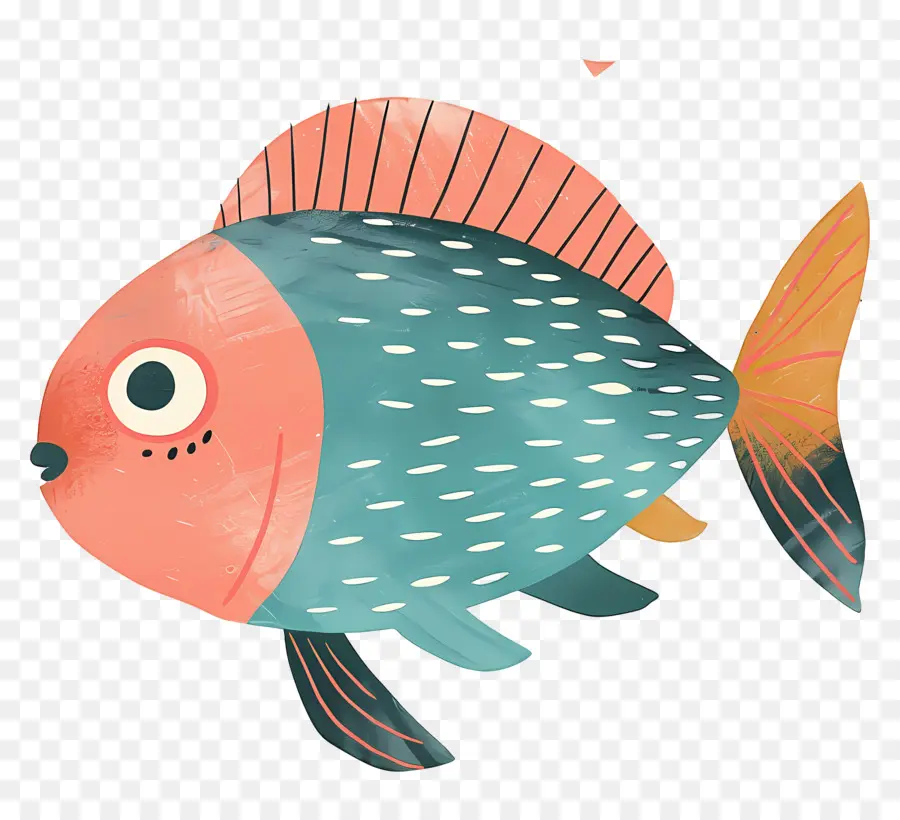 Karikatür Balık，Mavi Balık PNG
