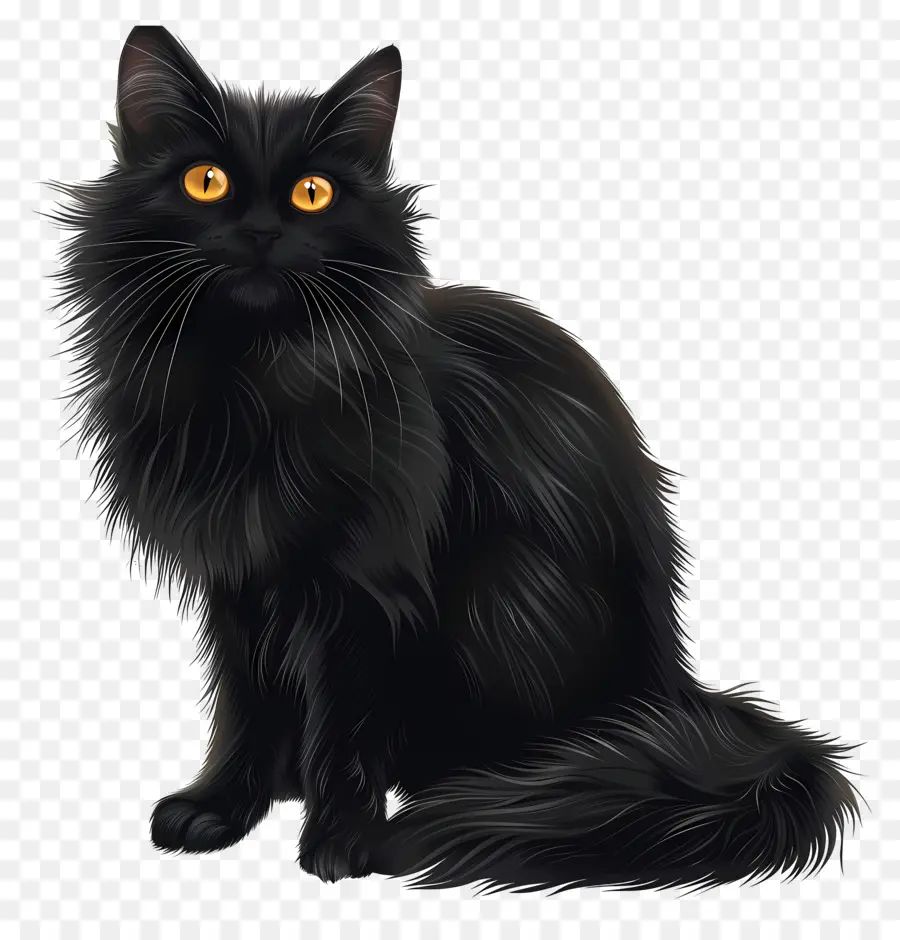 Siyah Kedi，Altın Gözler PNG