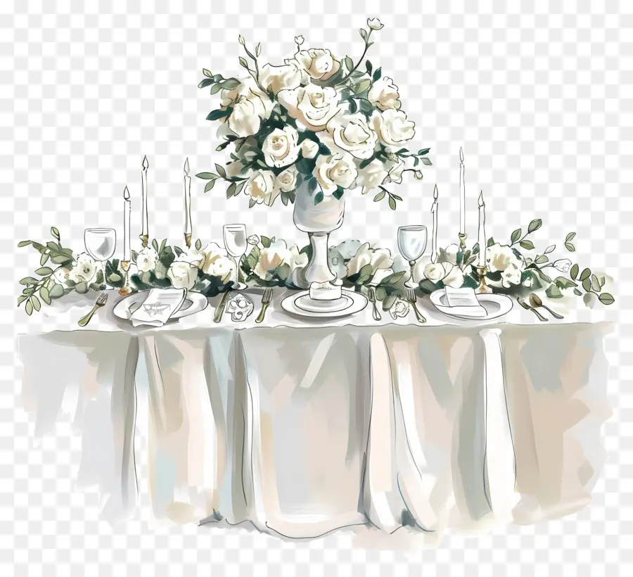 Nikah Masasına，Düğün Masa Dekoru PNG
