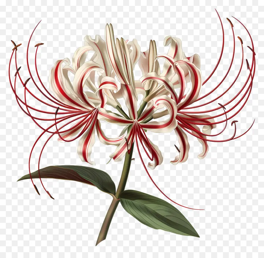 örümcek Lily，Çizgili Çiçek PNG