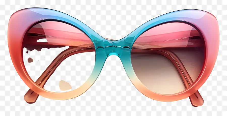 Güneş Gözlüğü Tasarımı，Pembe Ve Mavi Gözlük PNG