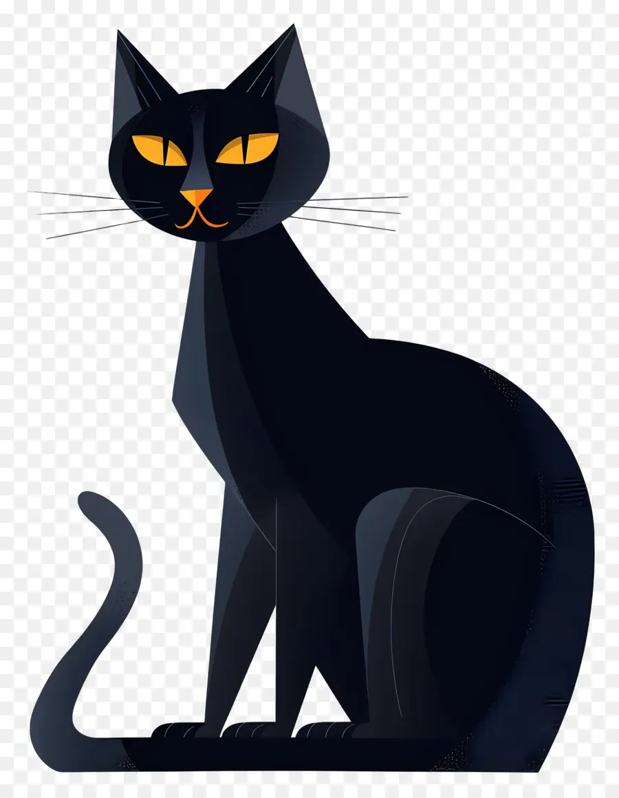 Siyah Kedi，Parlayan Gözler PNG