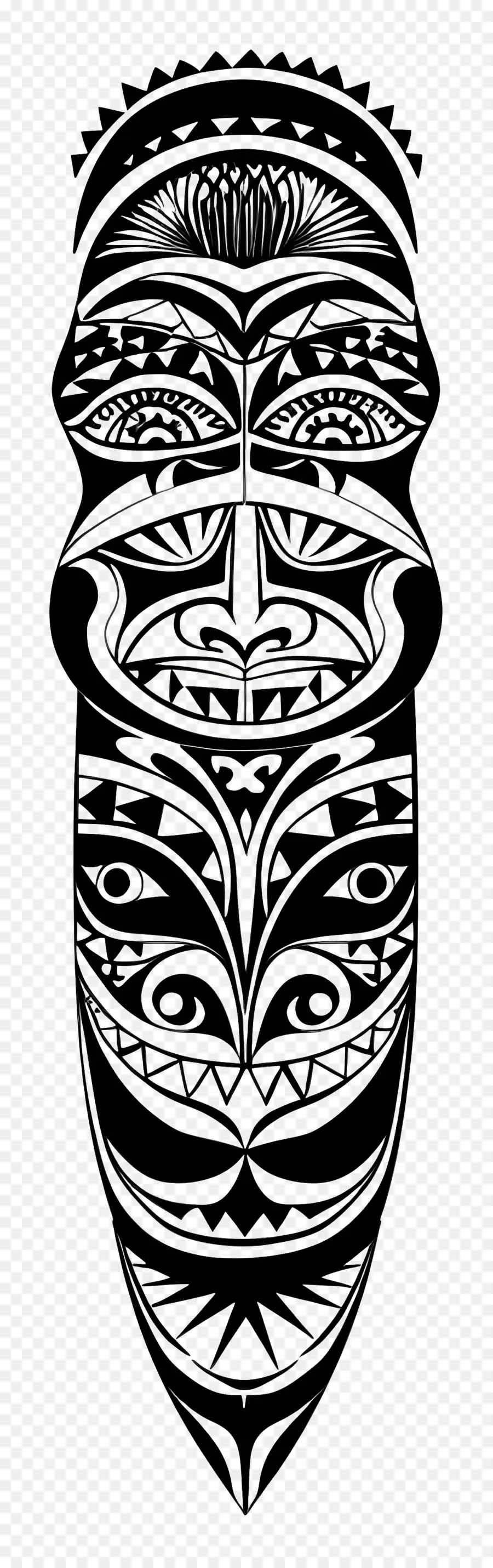 Maori Dövmesi，Kabile Maskesi PNG