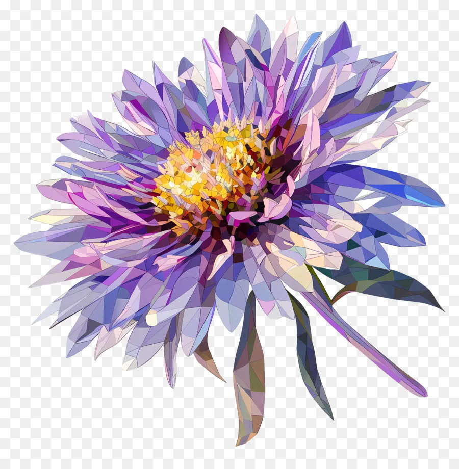Dijital çiçek，Üçgen Çiçek PNG