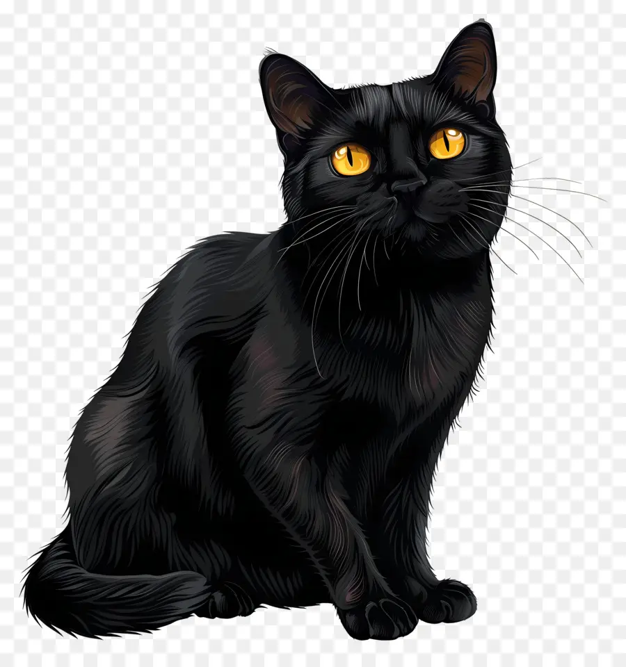 Siyah Kedi，Kabarık PNG