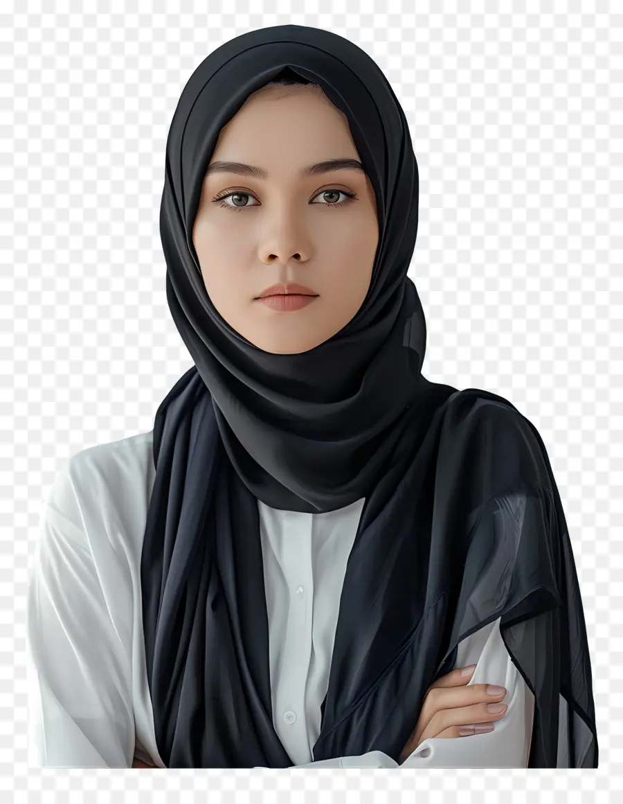 Gerçek Hijab Kızı，Kara Başörtüsü PNG