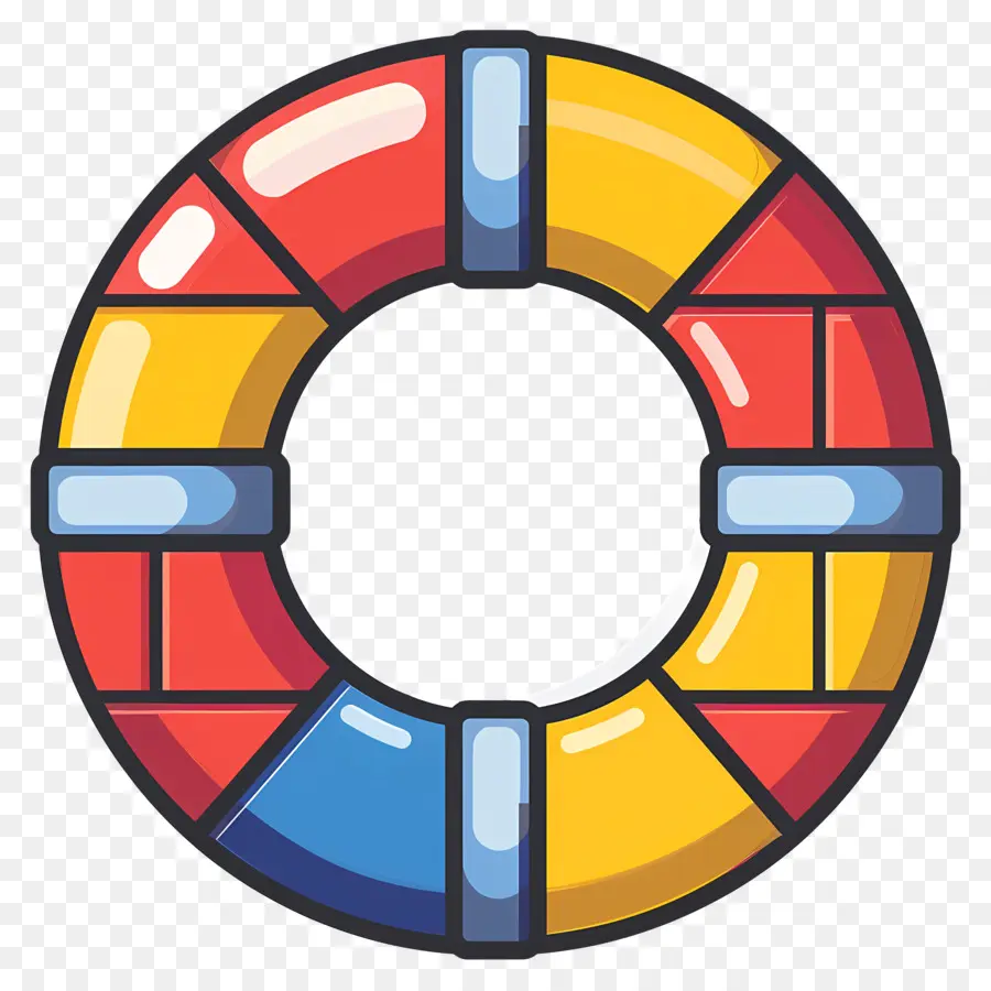 Yüzme Havuzu，Renkli Yaşam Yüzüğü PNG