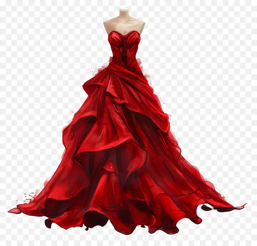 Kırmızı Gelinlik，Kırmızı Elbise PNG