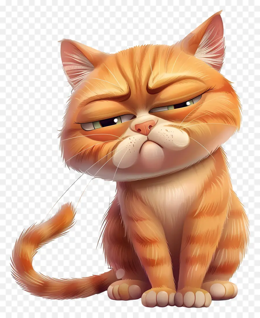 Emoji Damgası，Turuncu Kedi PNG