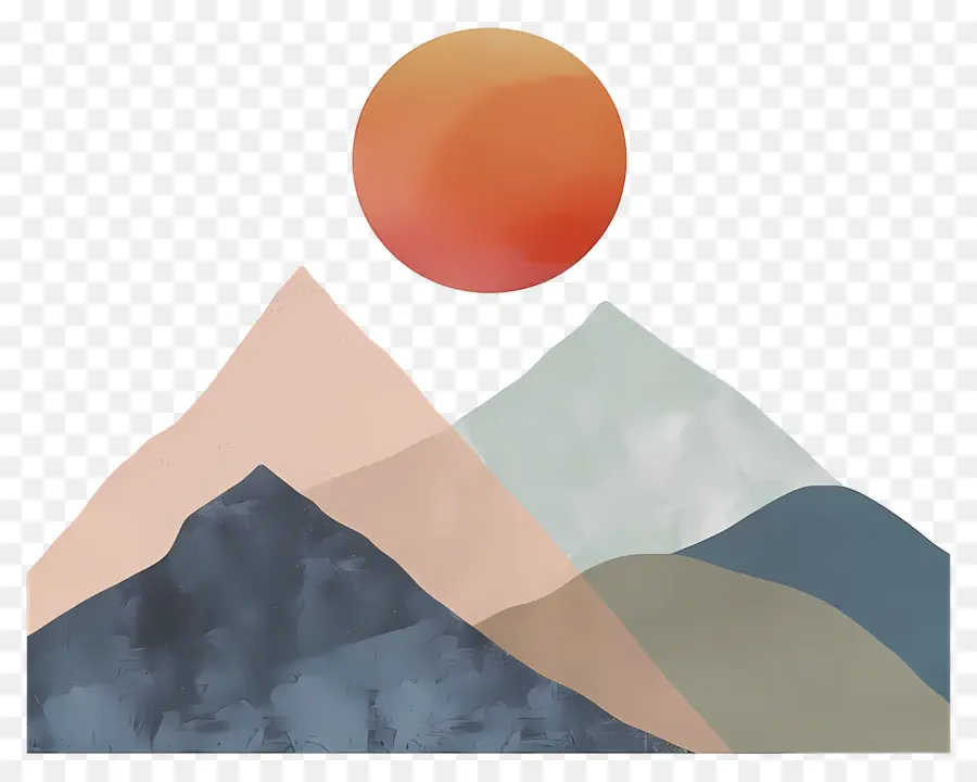 Dağlar，Güneş Doğana PNG
