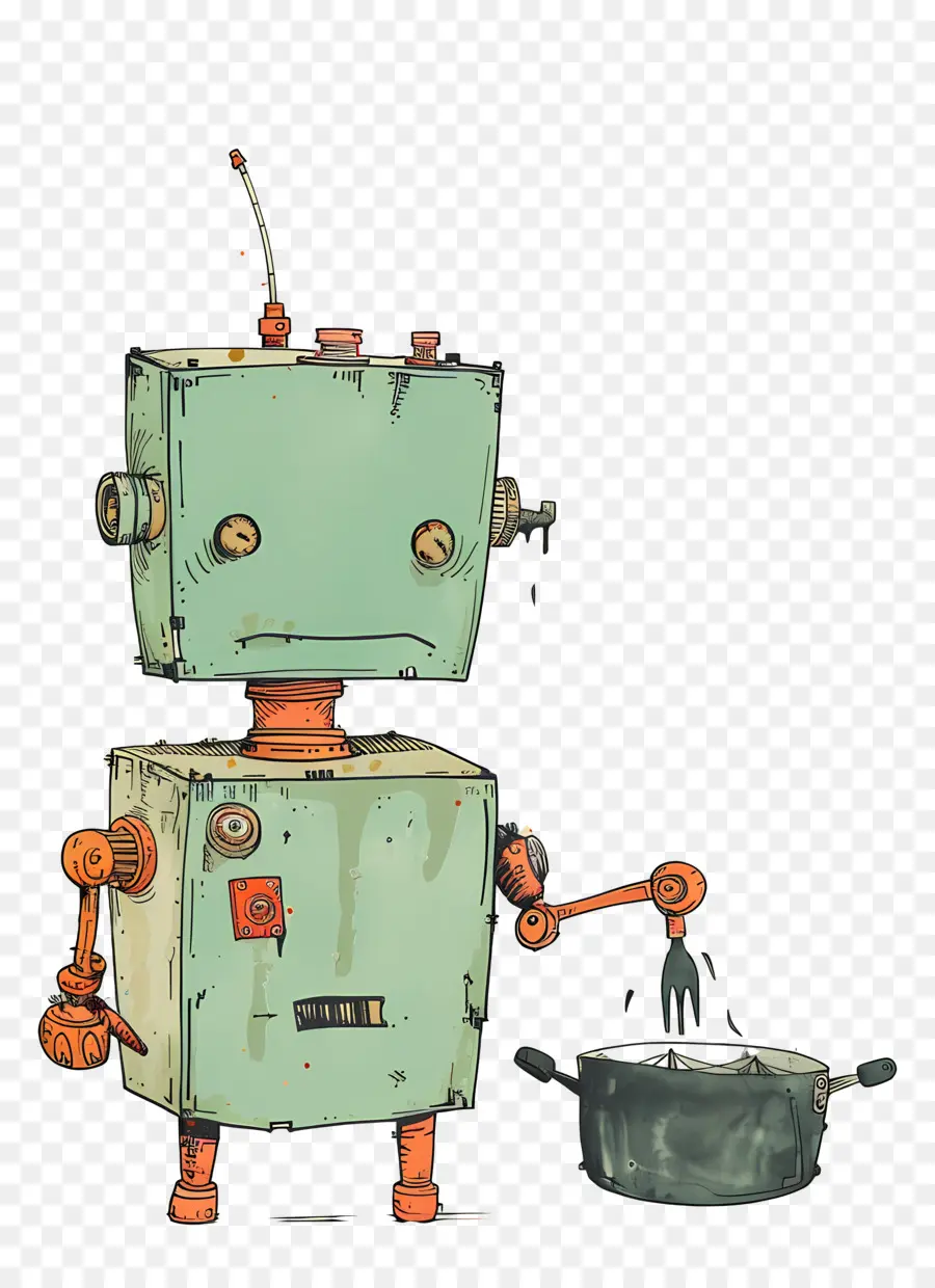 Yemek Robotu，Robot şef PNG